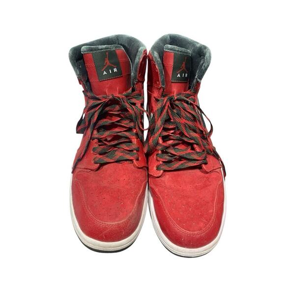 AIR Jordan 1 Retro hightop RED and FOREST GREEN sz 11.5 - Picture 2 of 13